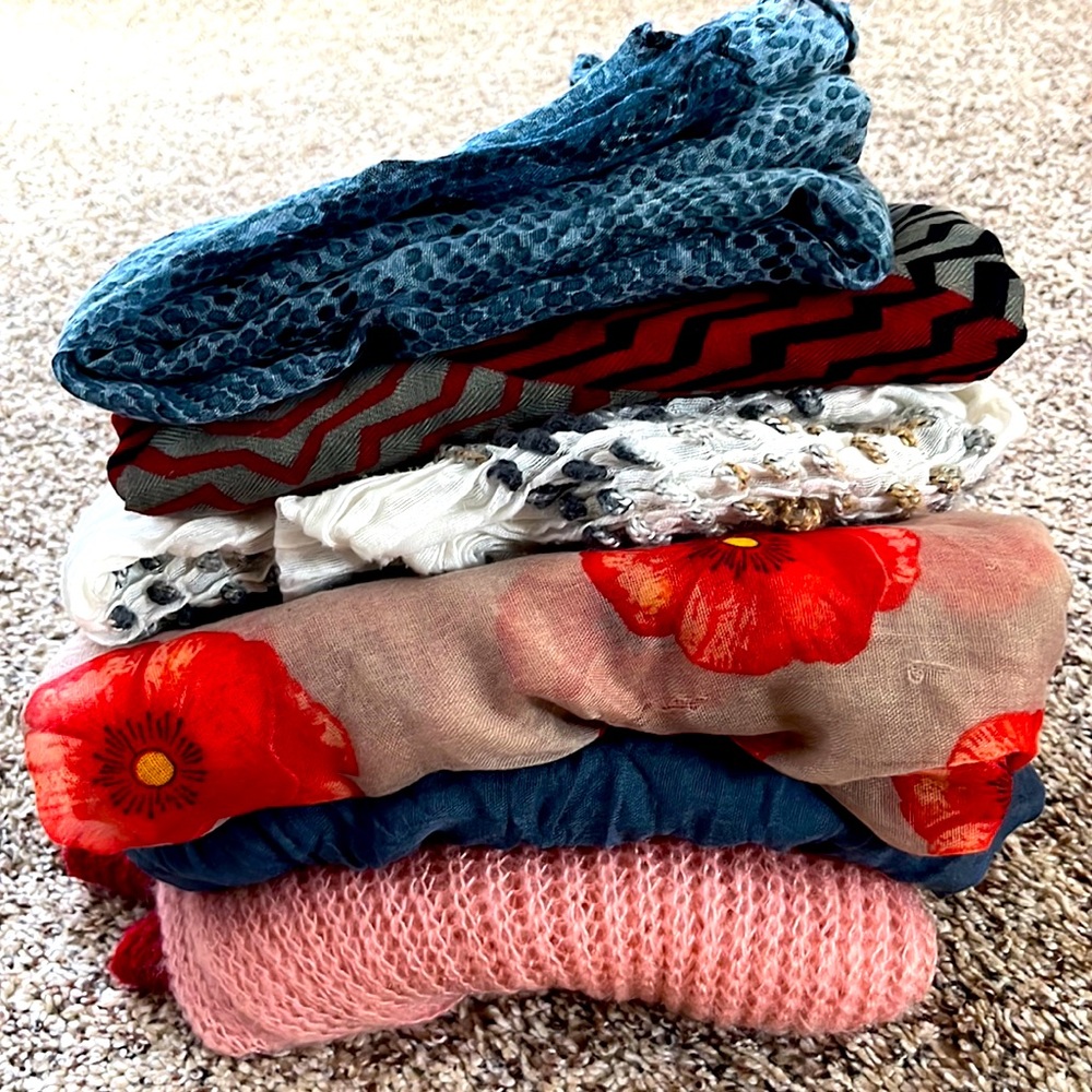 Lot of scarves